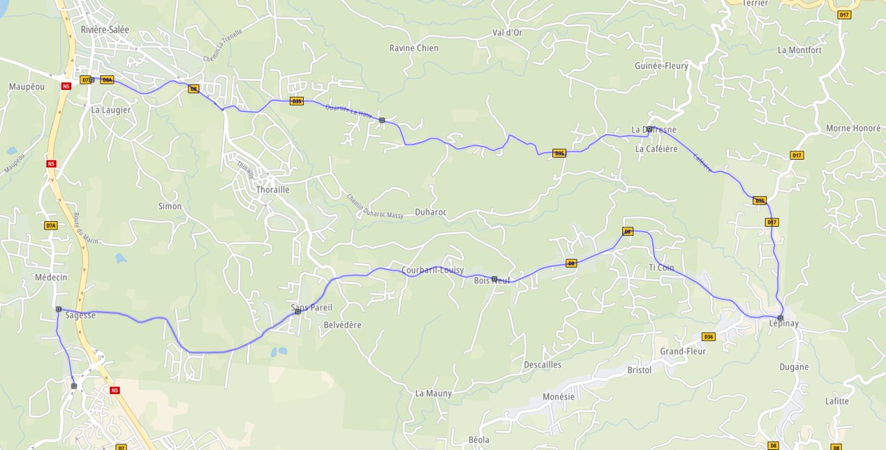 TRONÇON 3 : RIVIERE SALEE - LES COTEAUX