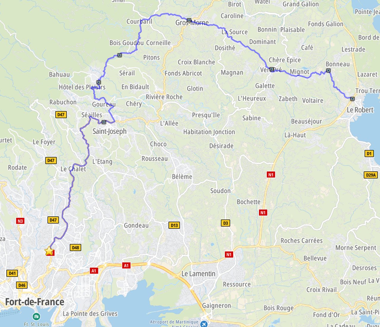 TRONÇON 1 :  REDOUTE - ROBERT